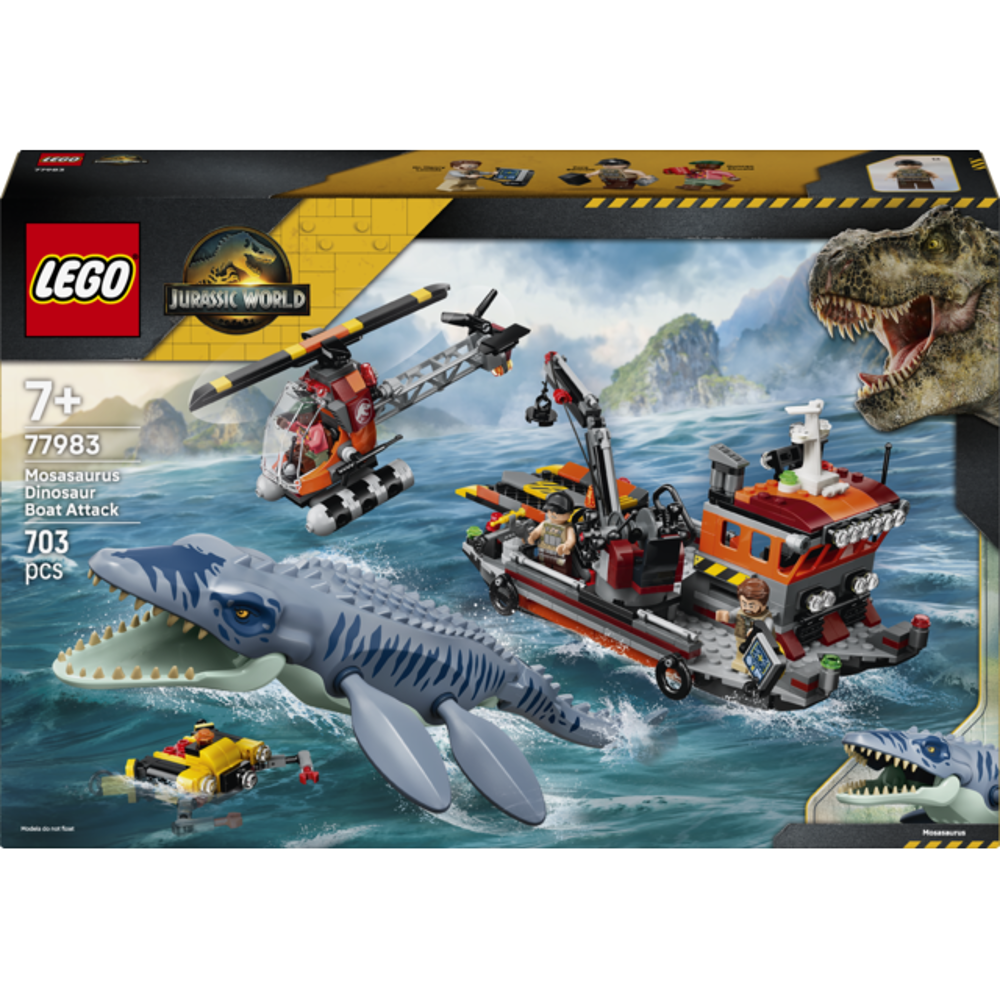 Lego Mosasaurus Dinosaur Boat Attack